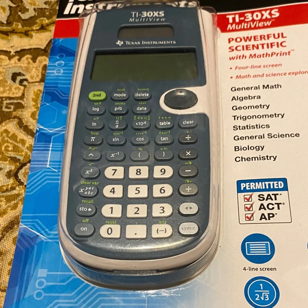 Texas Instruments TI-30XS MultiView Blue and Gray Calculator